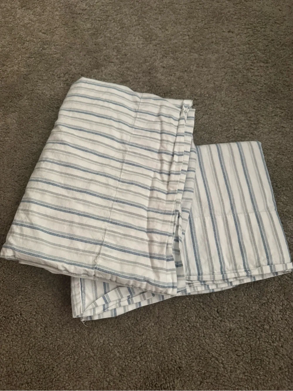 Blue, white, gray standard pillowcase